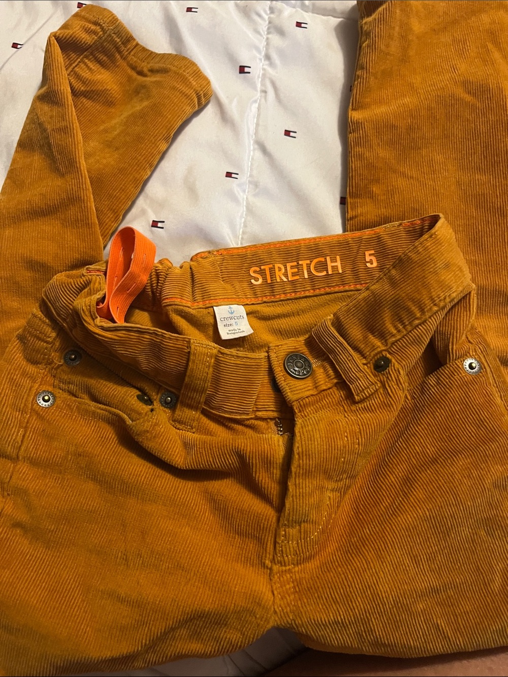 Crewcuts Stretch Corduroy Pants in Mustard Gold